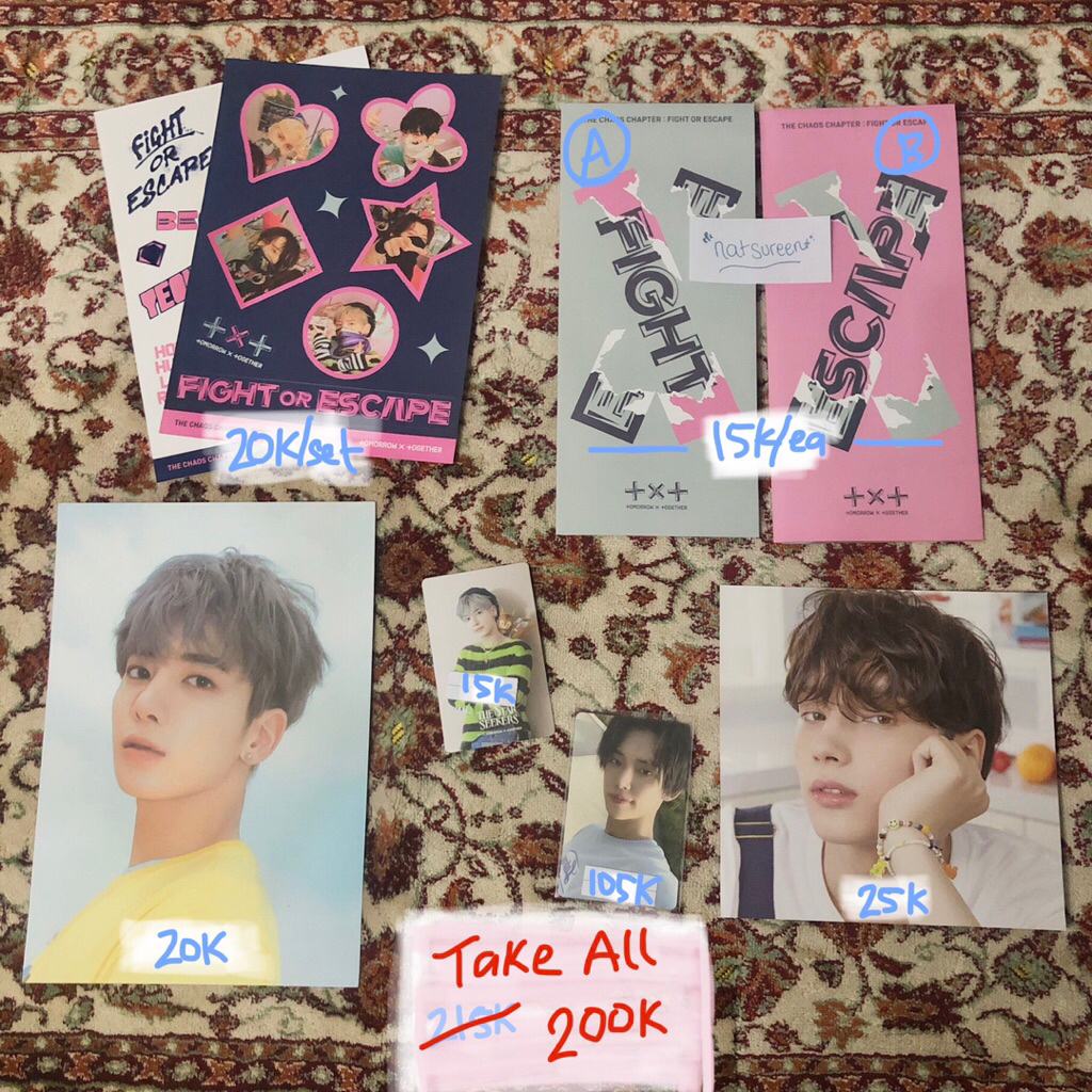 [Baca Desc] WTS Preloved Album Photocard Postcard TXT Tomorrow by Together The Chaos Chapter Fight o