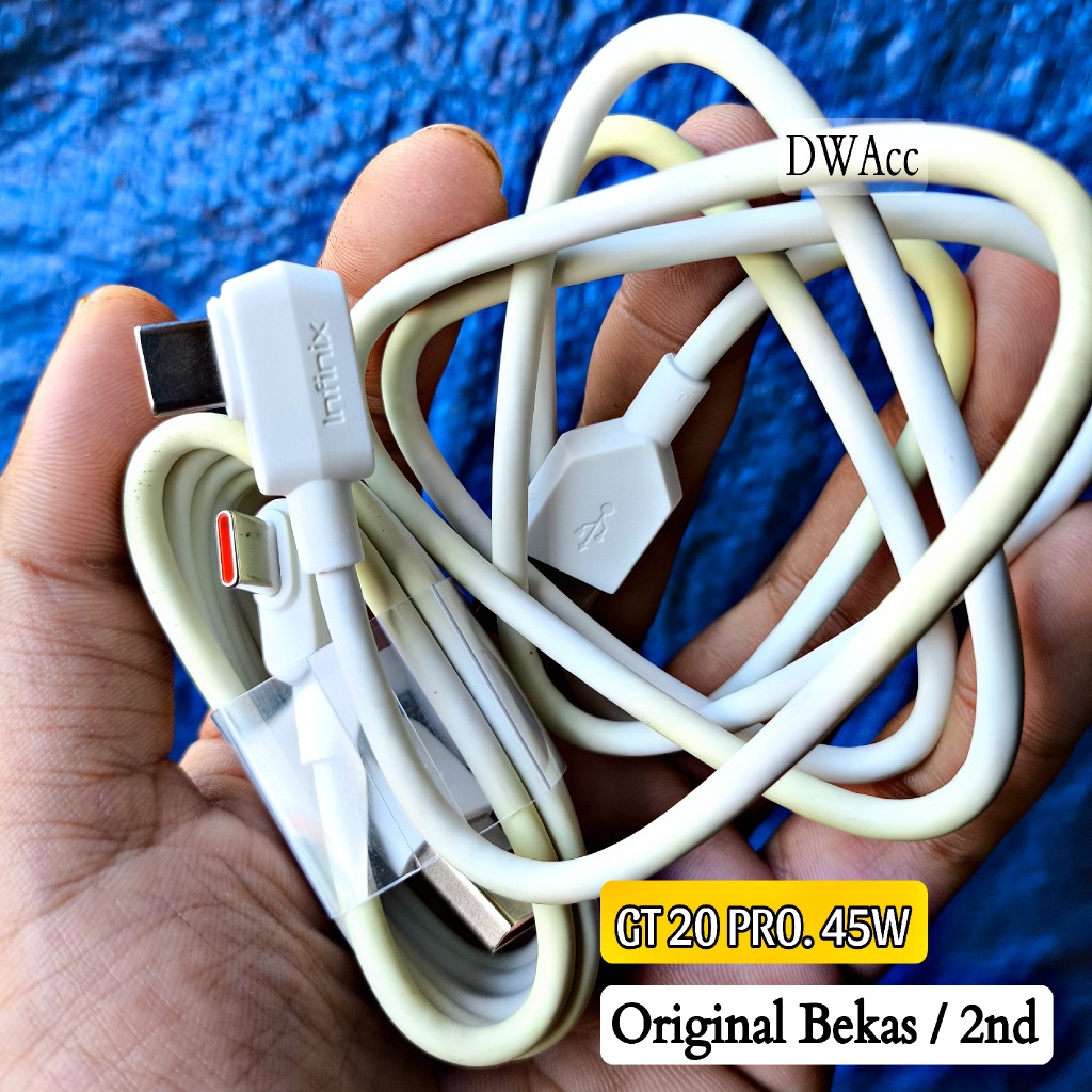 Kabel Charger Infinix GT 20 PRO ORIGINAL Second Fastcharging 45W