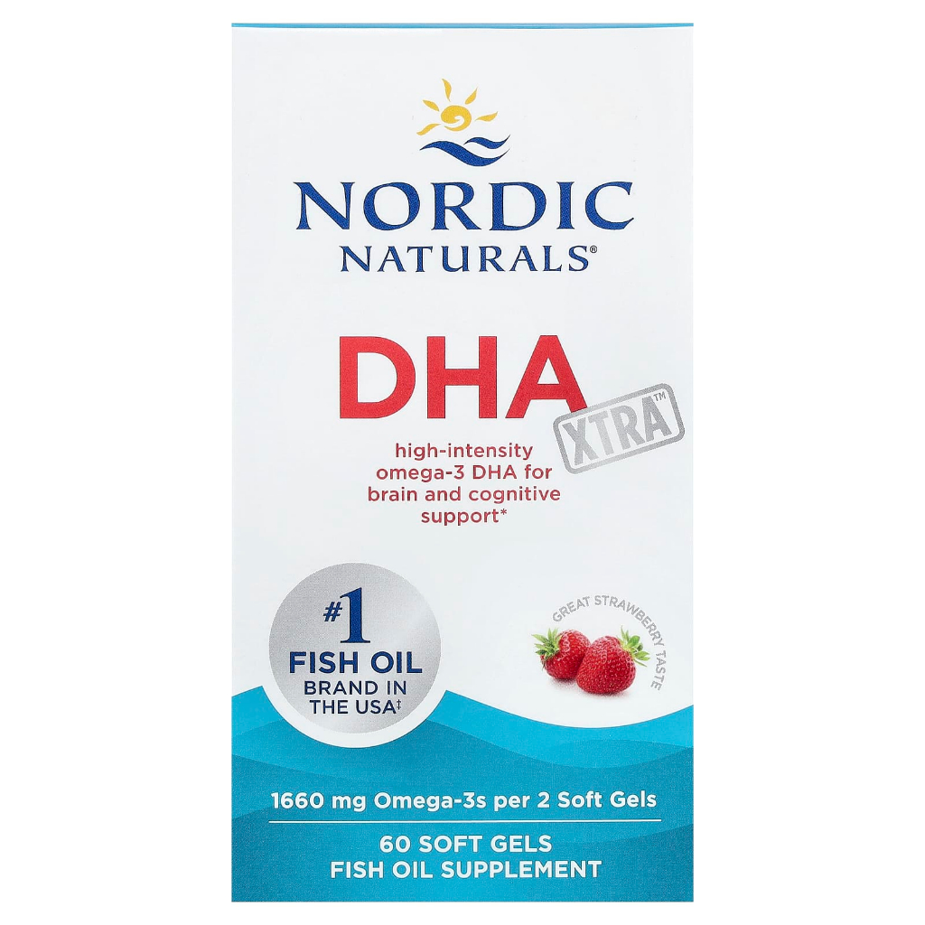 Nordic Naturals DHA Xtra 60 Soft Gels Strawberry
