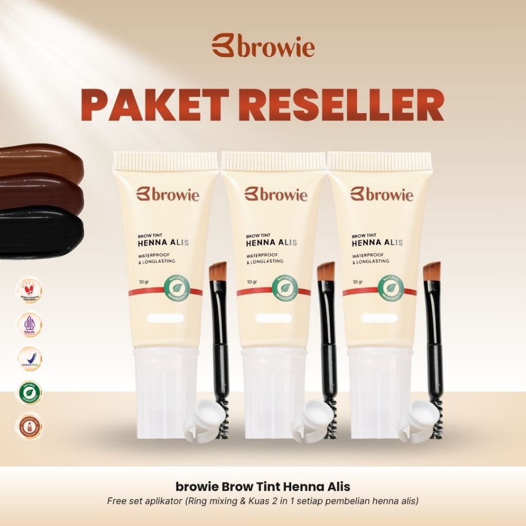 browie Paket Reseller Brow Tint Henna Alis Waterproof & Longlasting
