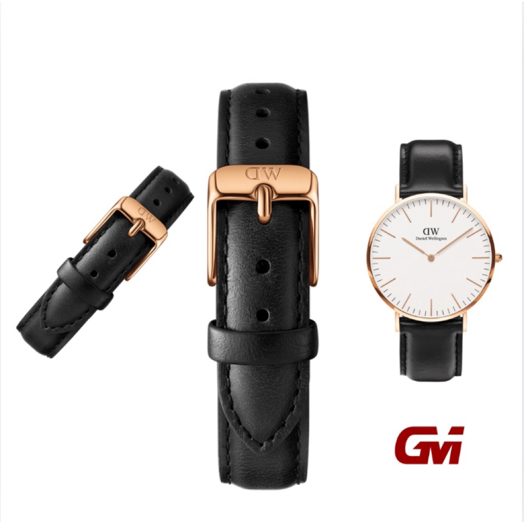 Sheffield Strap rose gold  daniel wellington black strap dw kulit 14mm 16mm 18mm 20mm 22mm