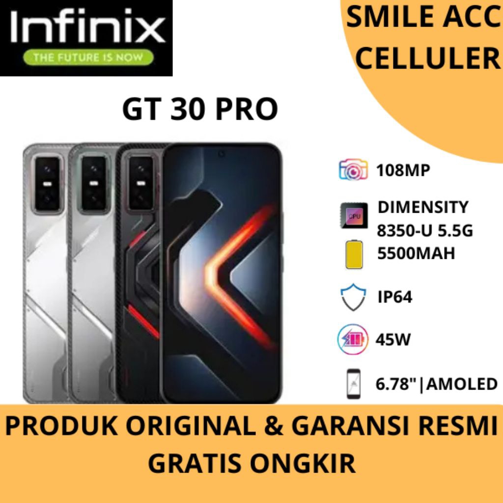 HANDPHONE INFINIX GT30Pro RAM 8/256GB | RAM 12/512GB GARANSI RESMI