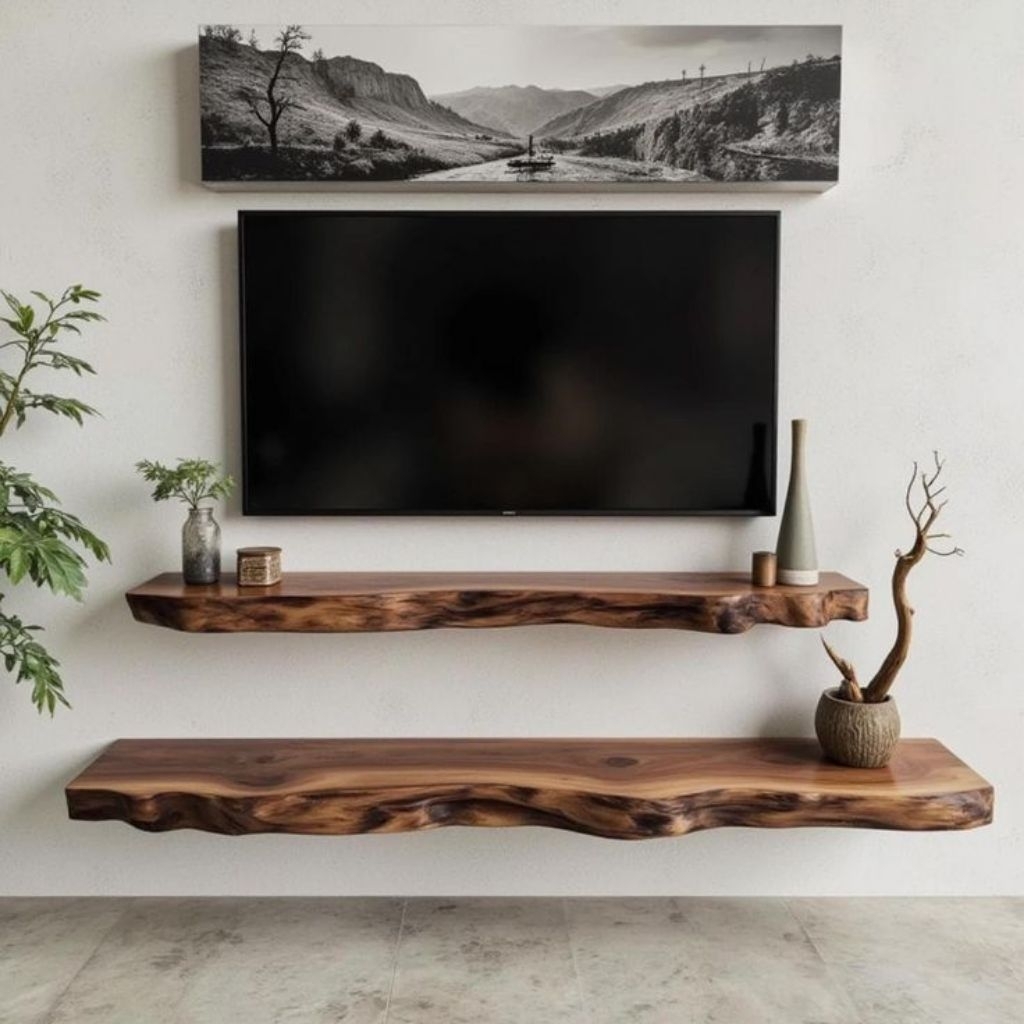 Floating Shelves rak ambalan dinding rak dinding ambalan kayu jati solid