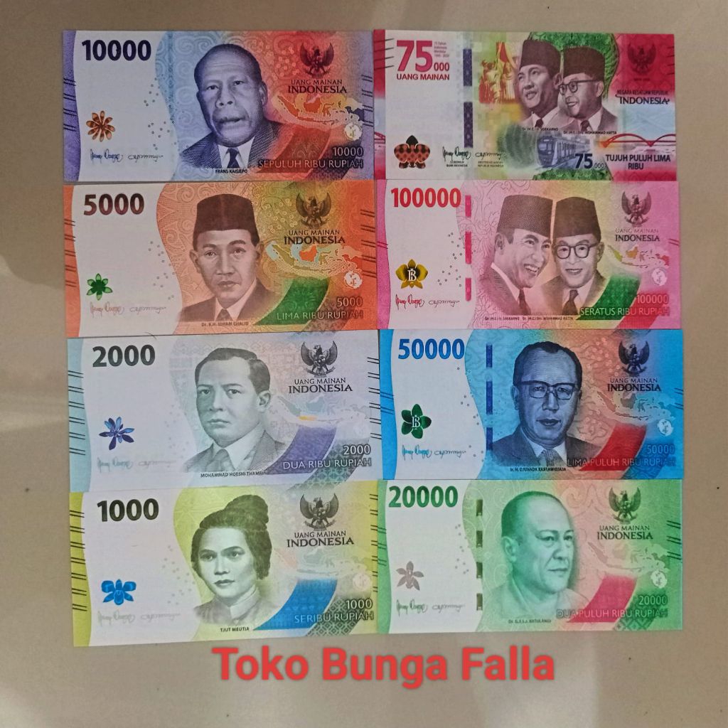 Uang mainan anak edisi terbaru ( isi 10 lembar) buket bunga wisuda / mahar pernikahan/scrapbook