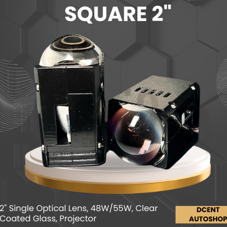 LED Projector Mobil - Projector Hyperion Square 2 Inch - LED Projector Mobil - Bohlam Mobil - Plug N