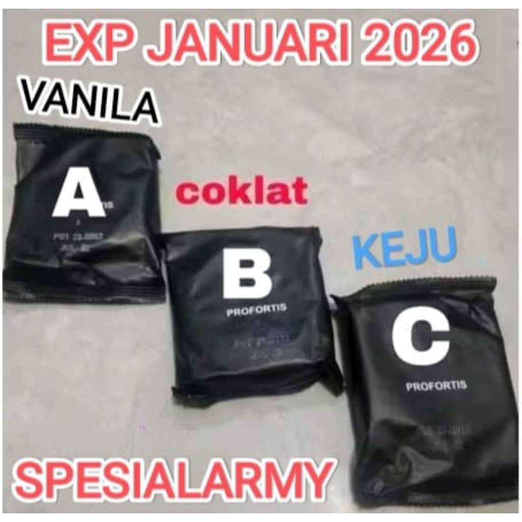 PROFORTIS COKIES MAKANAN TNI EXP JANUARI 2026