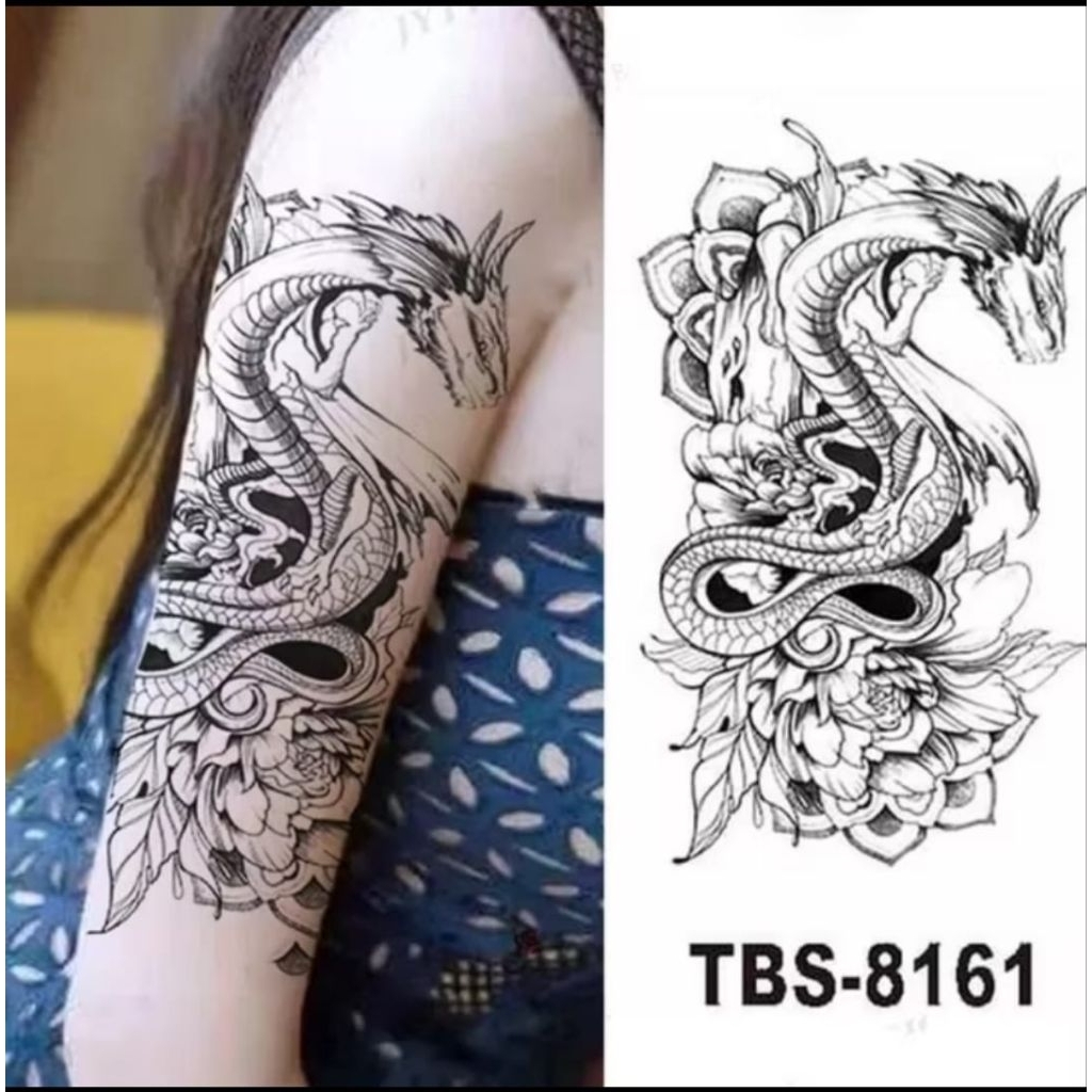 COD | Tatto temporer TBS 8161 NAGA COMEL size 20x14 stiker tatto temporary tahan lama