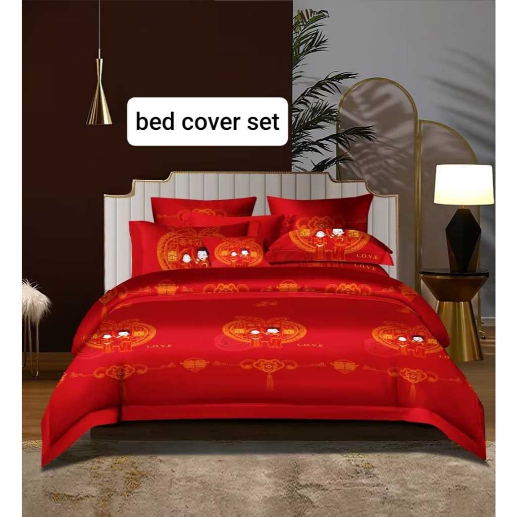 Huang’s Sprei katun jepang homemade bed cover set motif Wedding 30x200x200_30x180x200_30x160x200_30x