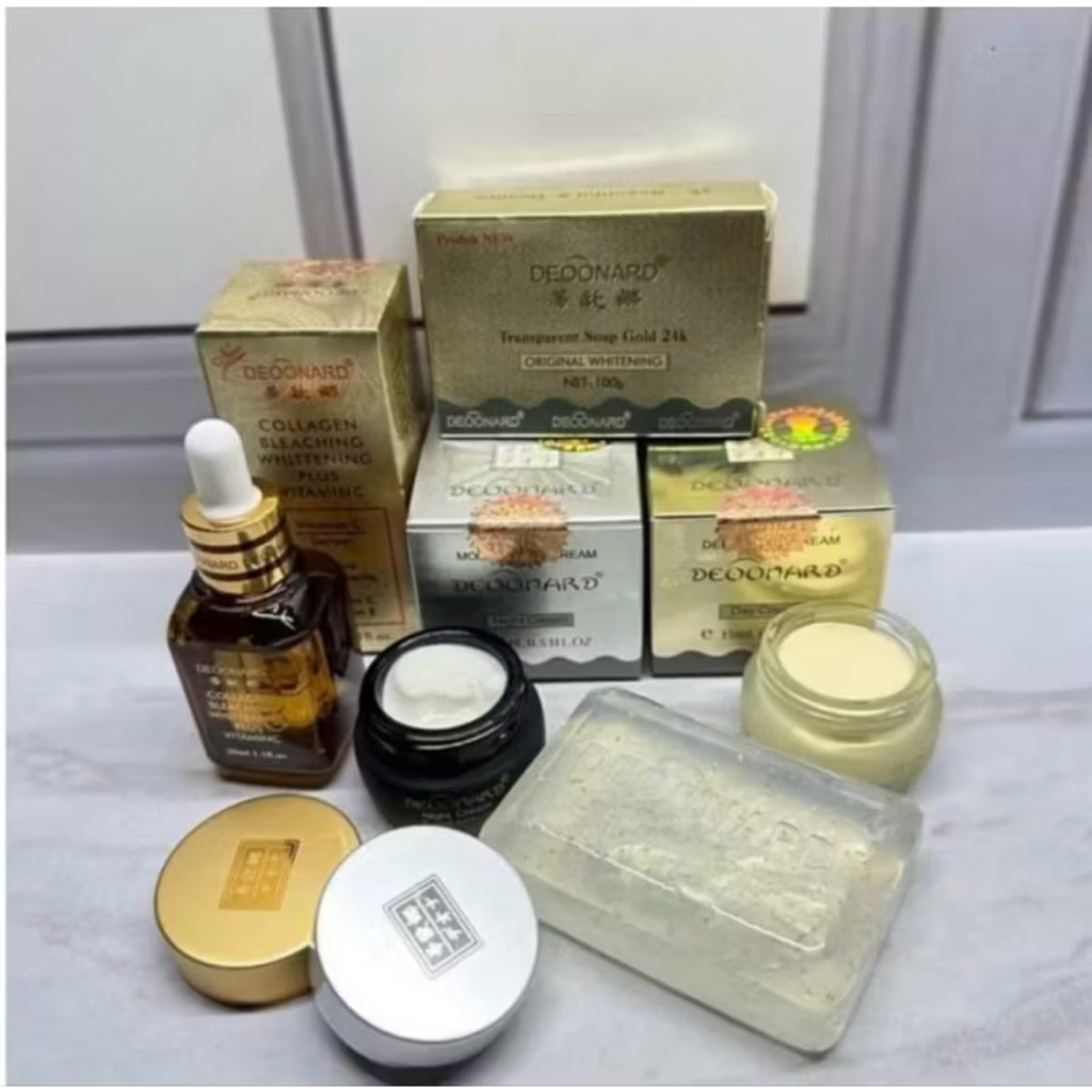 Paket Deonard Gold 4in1 (siang malam sabun serum gold )