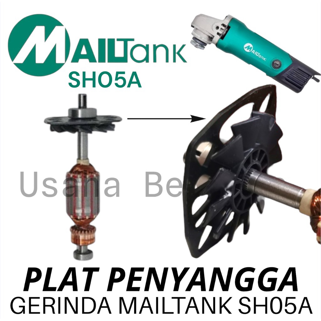 PLAT PENYANGGA ARMATURE GERINDA MAILTANK SH05A GERINDA SH05 WARNA HITAM