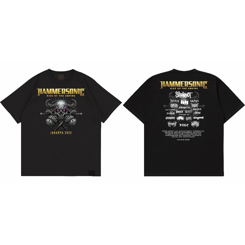 Kaos Band Hammersonic 2023 / Tshirt Konser Musik Metal Hammersonic / Slipknot Perfomence