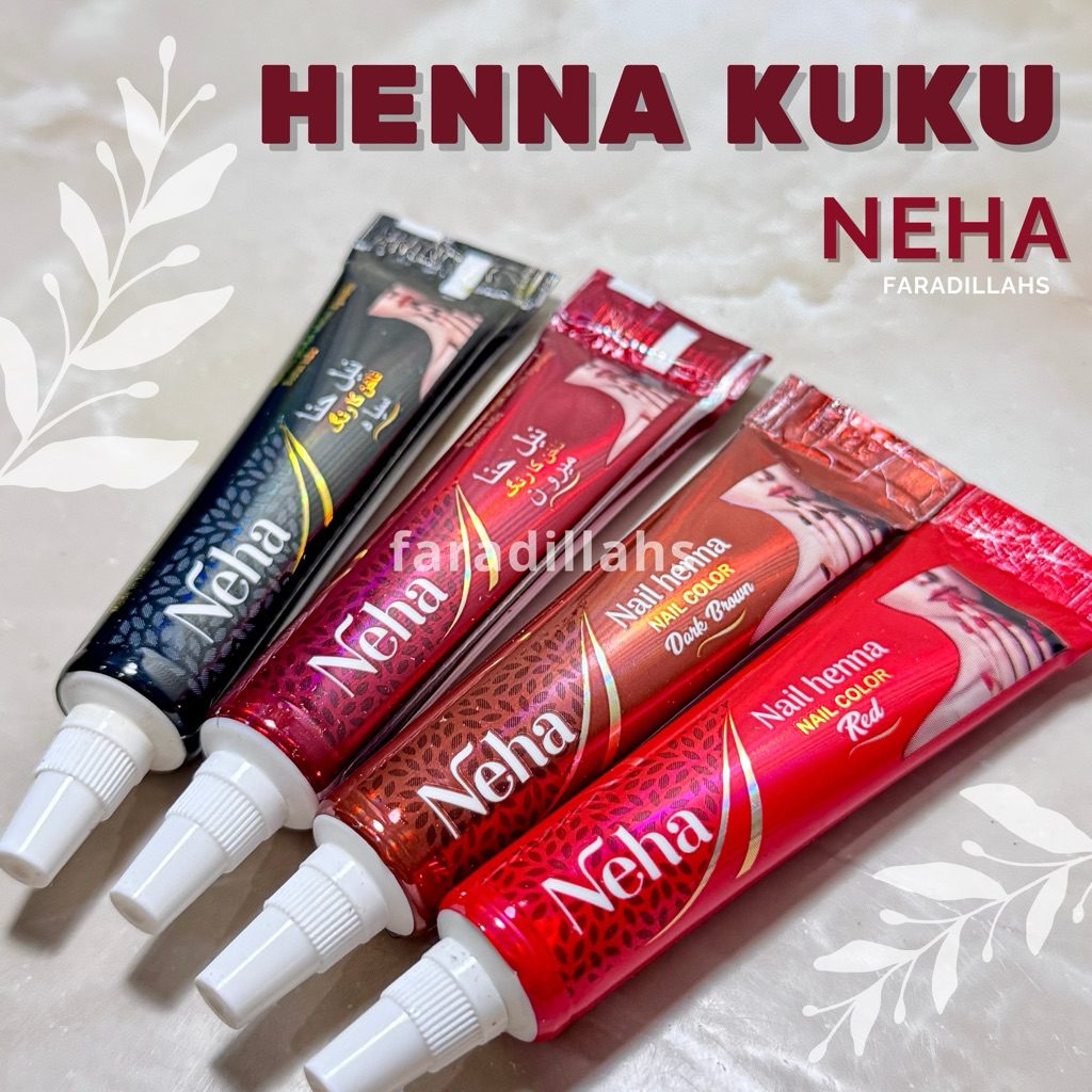 HENNA KUKU, HENNA NEHA KUKU, HENNA HALAL BPOM warna MARON, MERAH, COKLAT & HITAM