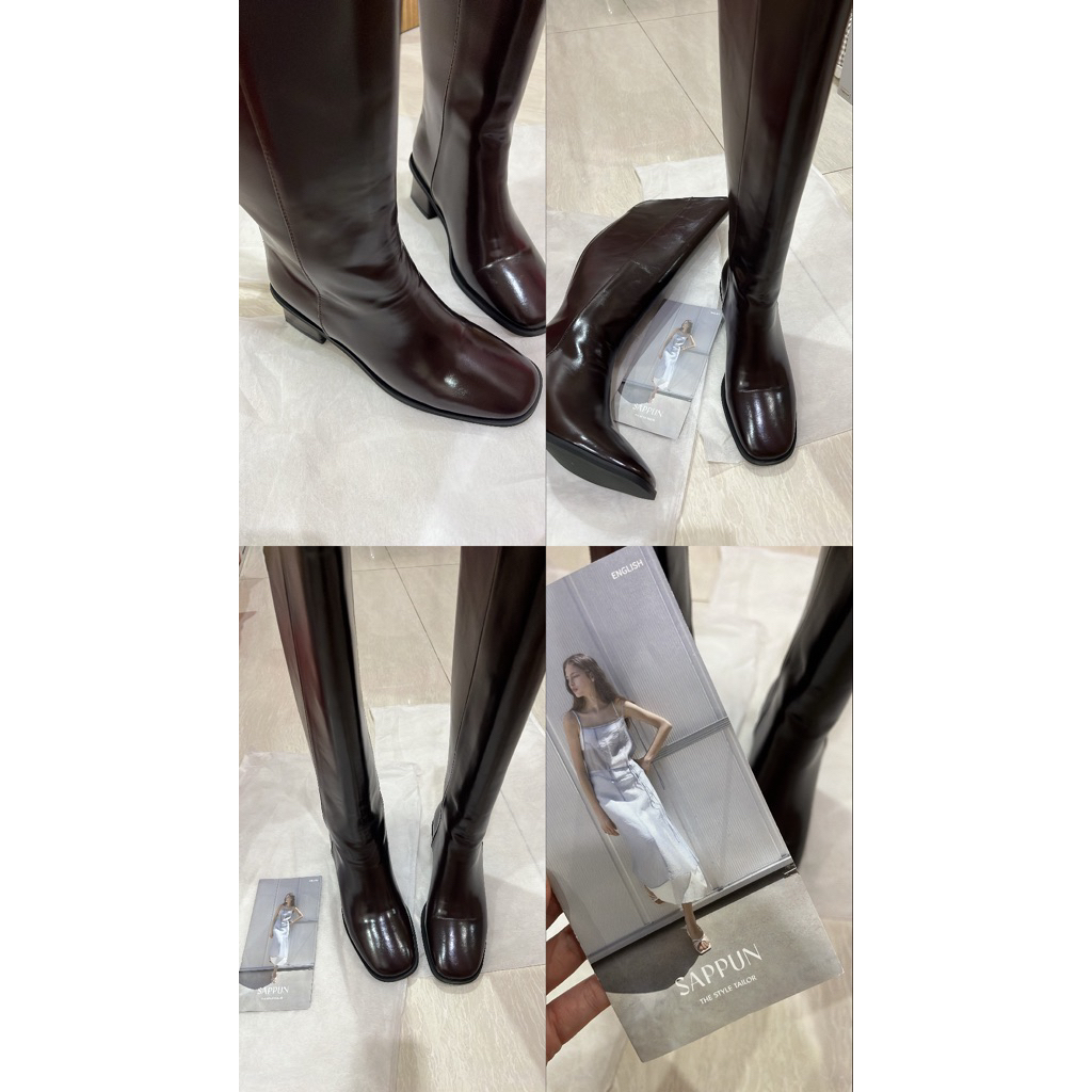 READY STOCK - Sappun Square Long Boots ( NEW )
