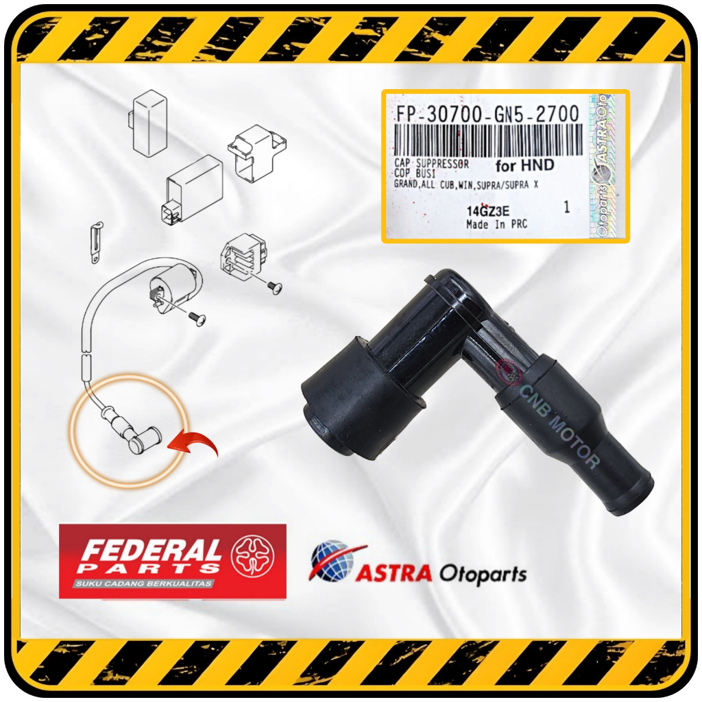 FEDERAL >> Cop Busi Tutup Busi Universal Honda CB 100 GL PRO ASTREA STAR PRIMA GRAND LEGENDA dll