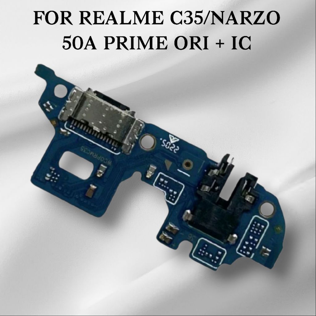 Fleksibel Papan Cas Konektor Flexibel Untuk Hp Realme Narzo 50a Prime / C35 Connektor Charger Ori+Ic