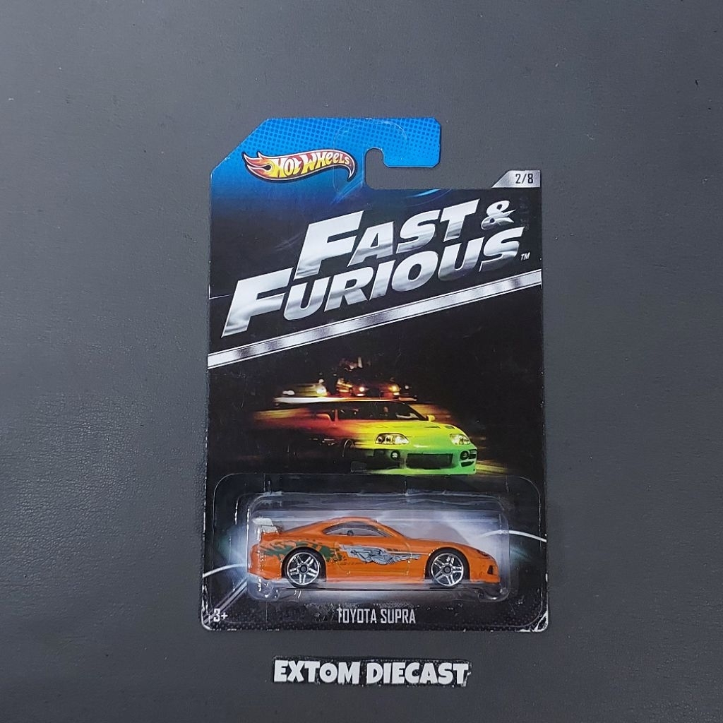 Hotwheels Toyota Supra MK4 Bryan Fast And Furious Wing silver