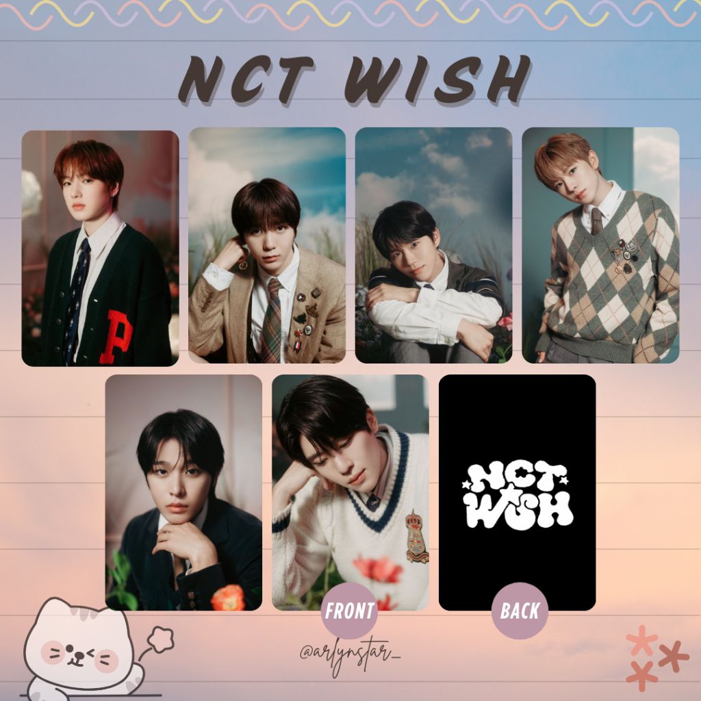 [FREE GIFT] PHOTOCARD UNOFFICIAL || NCT WISH || SAKUYA RYO JAEHEE YUSHI RIKU SION  TERBARU POLAROID 