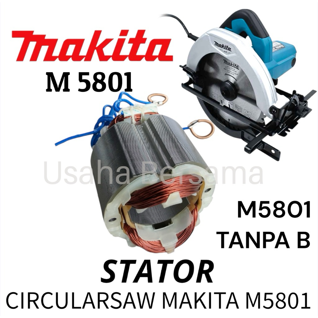 M5801 Stator Mesin Circular Saw Makita M5801 TANPA B / Spool Field Assy Mesin Circle Potong Kayu Mak