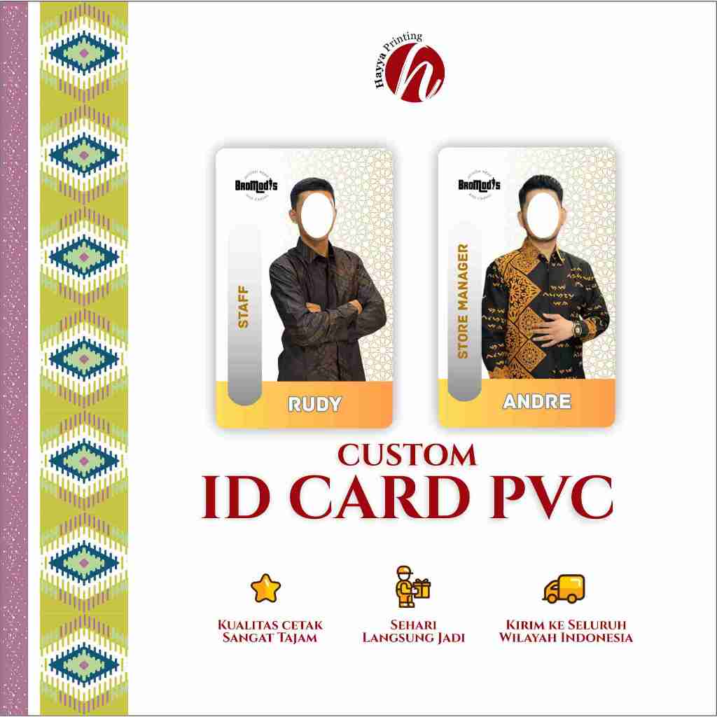 "JASA CETAK ID CARD CUSTOM PVC - Kartu Identitas Karyawan, Event, Sekolah, Komunitas