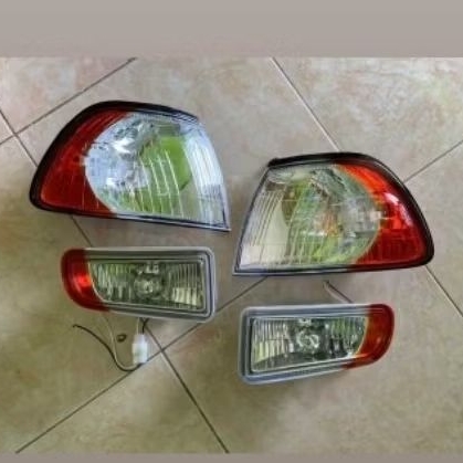 Lampu Sen+fog lamp kijang Kapsul 2000-2002 smoke orange sabit