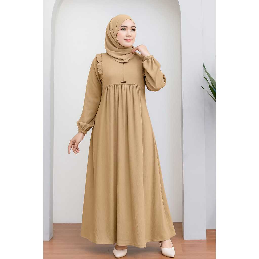 Gamis Ruffle Modis Elegan Terbaru