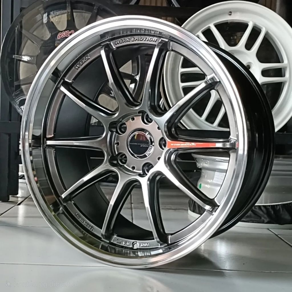velg racing R18 WORK EMOTION ZR10 LEBAR 9,5 ET 25 velg mobil ring 18 Innova venturer Almaz Destinato