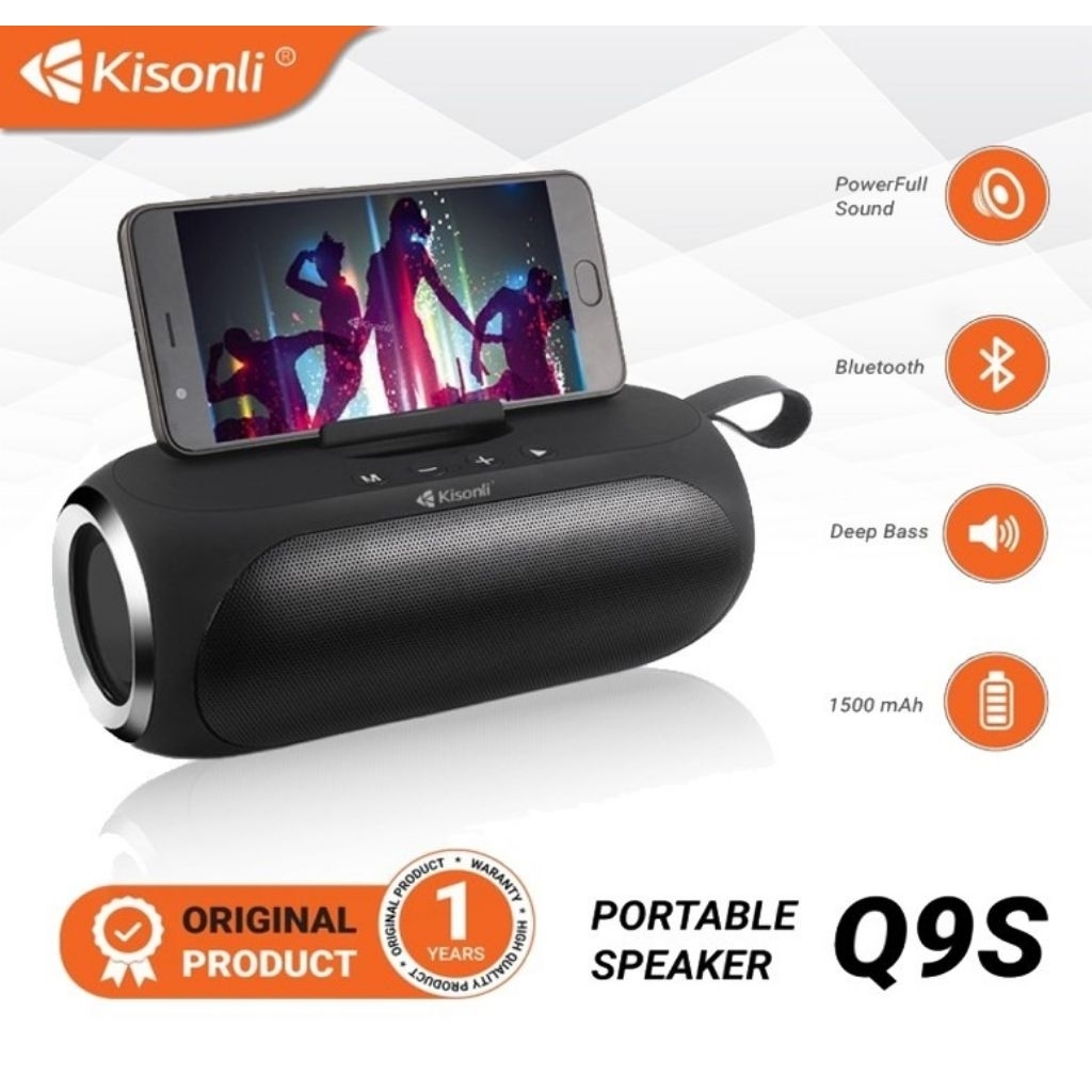 Speaker Bluetooth Kisonli Q9S Suara Bass dan besar