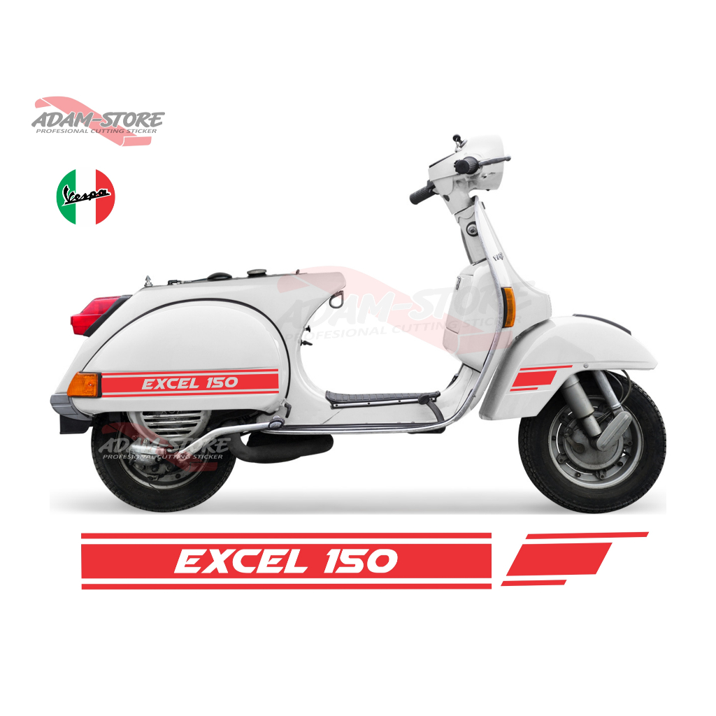 Sticker motor vespa Excel 150 / stiker list tepong vespa stiker cutting stiker motor vespa px - VE9