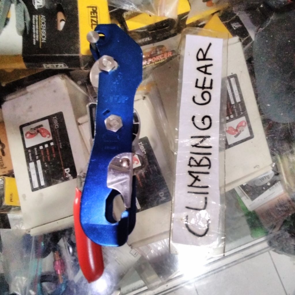 PETZL AUTOSTOP DESCENDER CAVING ROPE ACCESS CLIMBING STOP GATE STAINLESS SECOND BEKAS PAKAI Bukan Si