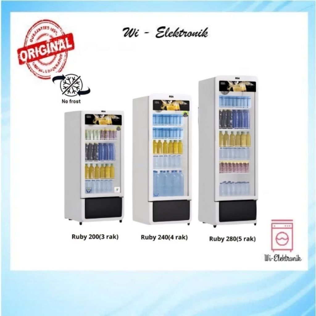 Showcase 3 Rak RSA RUBY 200 Kulkas Display Cooler 3Rak RUBY200