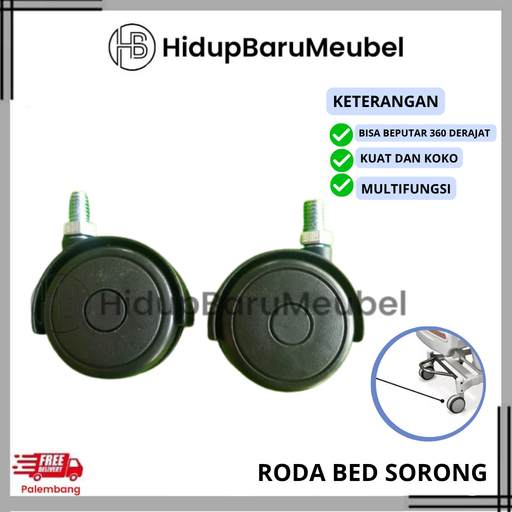 Kaki Roda Sorong Springbed/ Roda Divan 2in1/ Roda Divan Sorong/ Roda Meja/ Roda Ranjang/ Roda Kasur