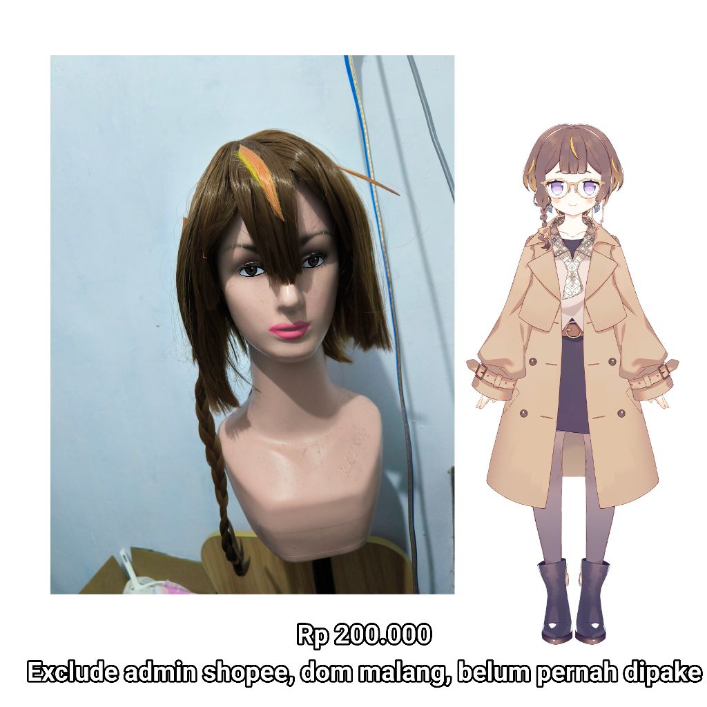 WIG ONLY ANYA MELFISSA BATIK VERSION HOLOLIVE HOLOID VTUBER