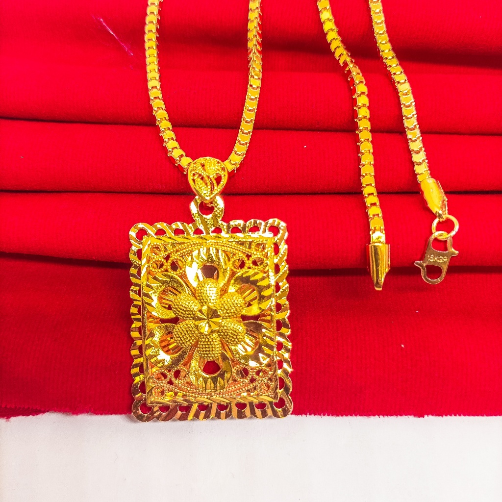 kalung+liontin kendari Perhiasan Aksesoris Titanium Asli Anti Karat xuping rantai berlapis emas 24K 