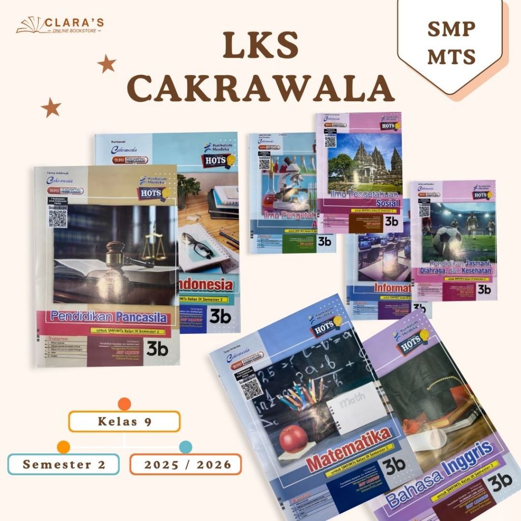 LKS SMP MTs Kelas 9 Cakrawala Semester Genap 2025/2026 Kurikulum Merdeka Original Penerbit Putra Nug