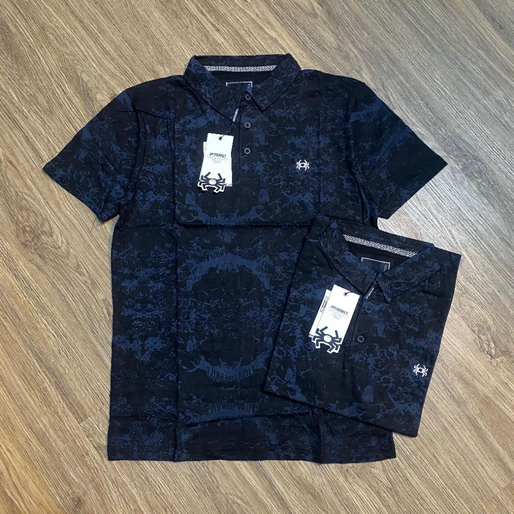 KAOS POLO SPYDERBILT COTTON COMBED 24s/BAJU BERKERAH COWOK/POLOSHIRT FULLPRINT VINTAGE/KAOS KERAH DI