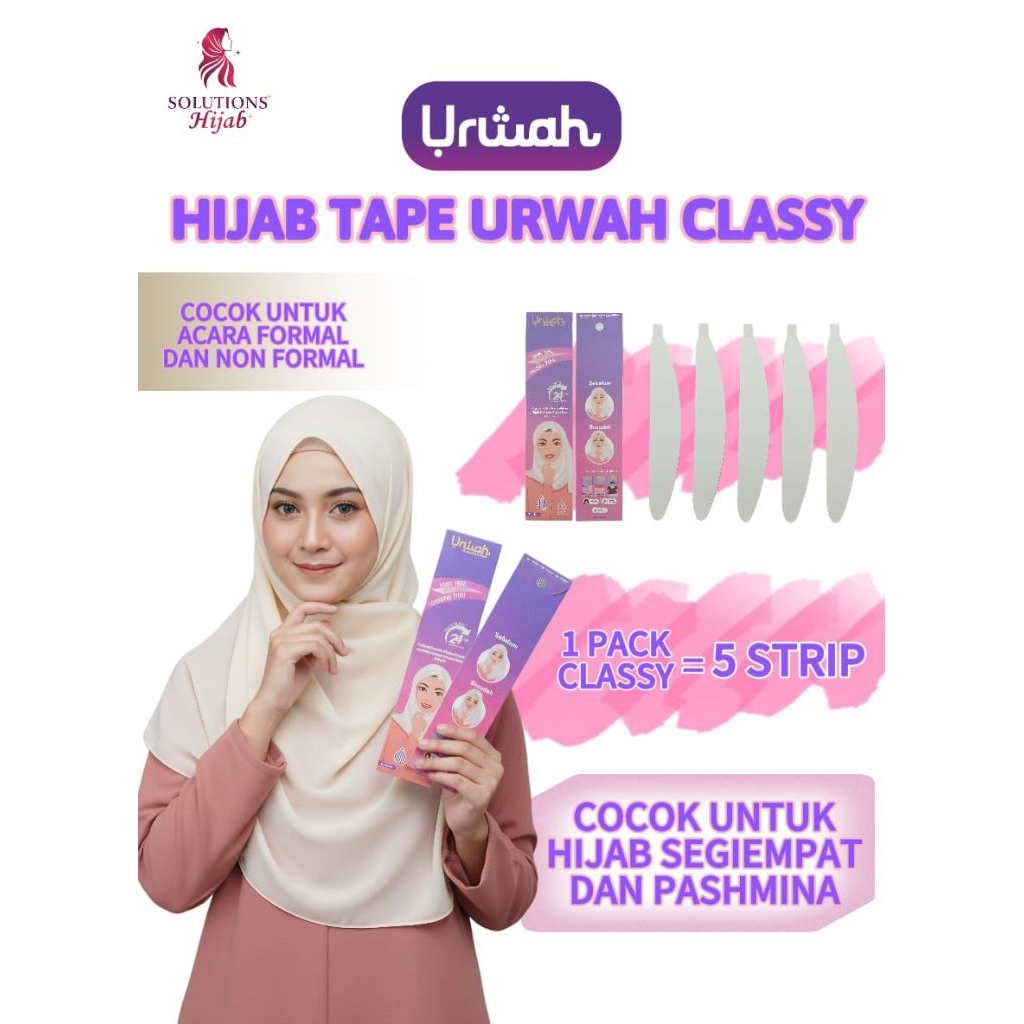 SOLUSI HIJAB - Hijab Shaper Tape URWAH - CLASSY | Hijab Tegak Paripurna