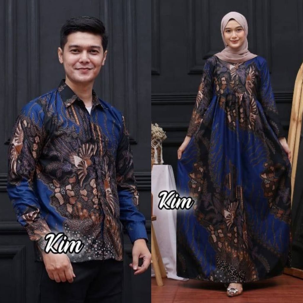 [hyrabatik] Baju Batik Couple Pasangan - Baju Batik Couple Pasangan Modern Style