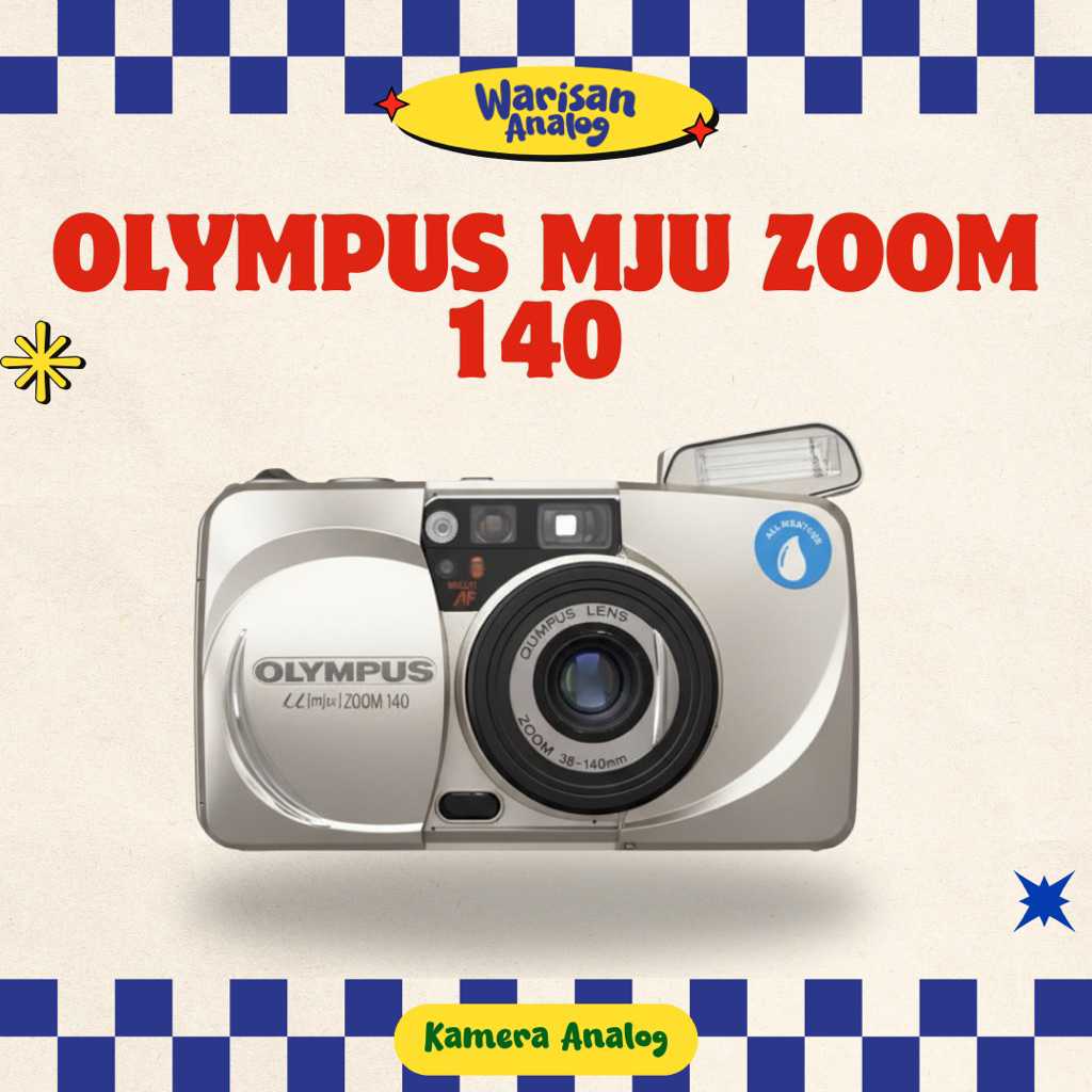 KAMERA ANALOG OLYMPUS MJU/STYLUS ZOOM 140 (PREMIUM ANALOG) REUSABLE CAMERA FILM 35MM | HASIL FOTO RE
