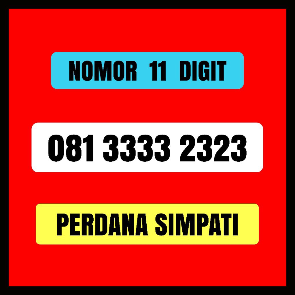 Simpati Cantik 11 digit 3333