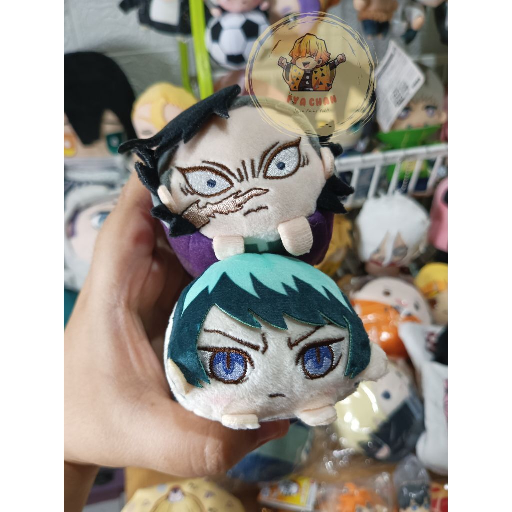Genya Yushiro Mochi kororin Plush Boneka Ganci Keychain Anime Demon Slayer