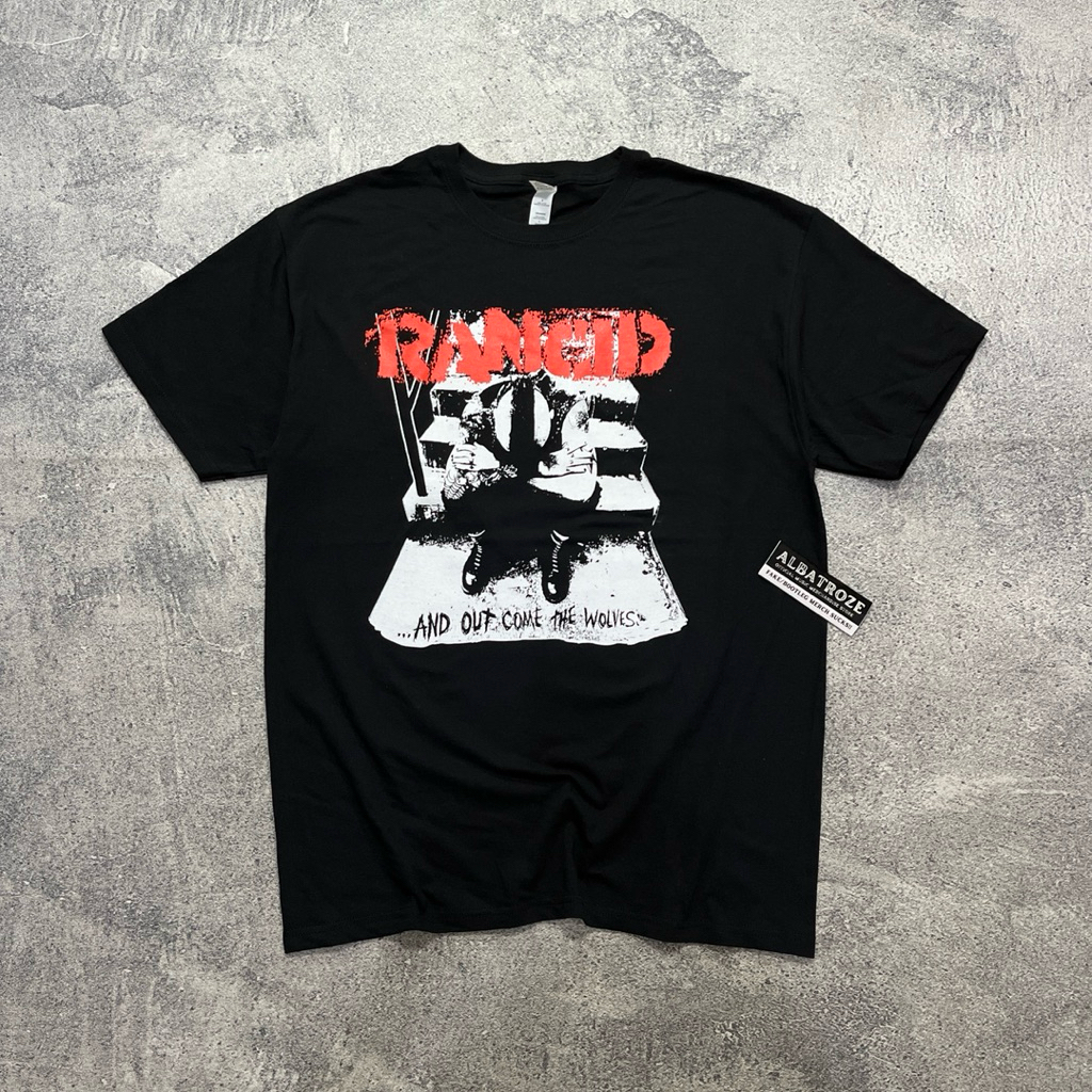 T-Shirt / Kaos Band Official RANCID - And Out Come The Wolves