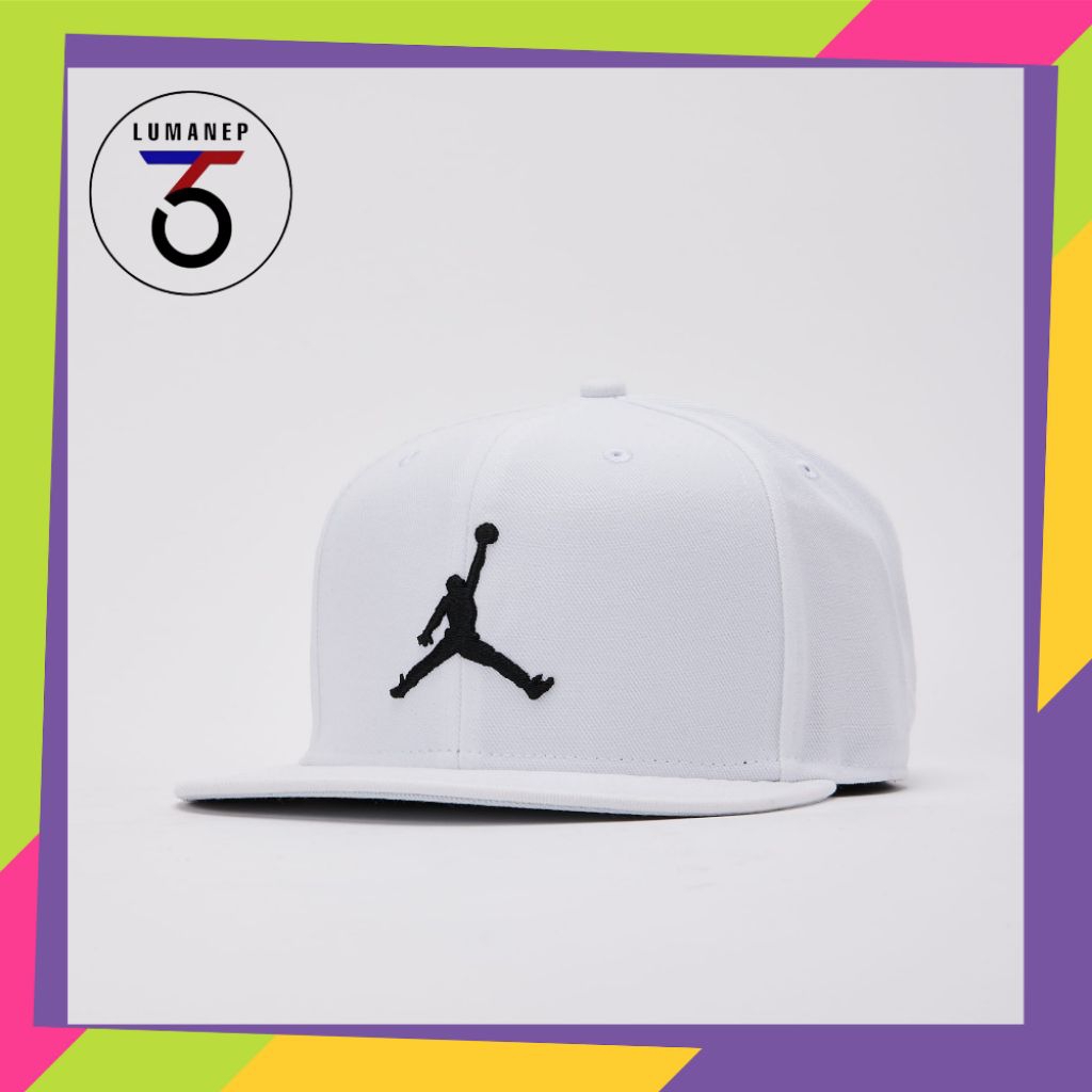 Topi Nike Air Jordan Pro Jumpman Snapback white
