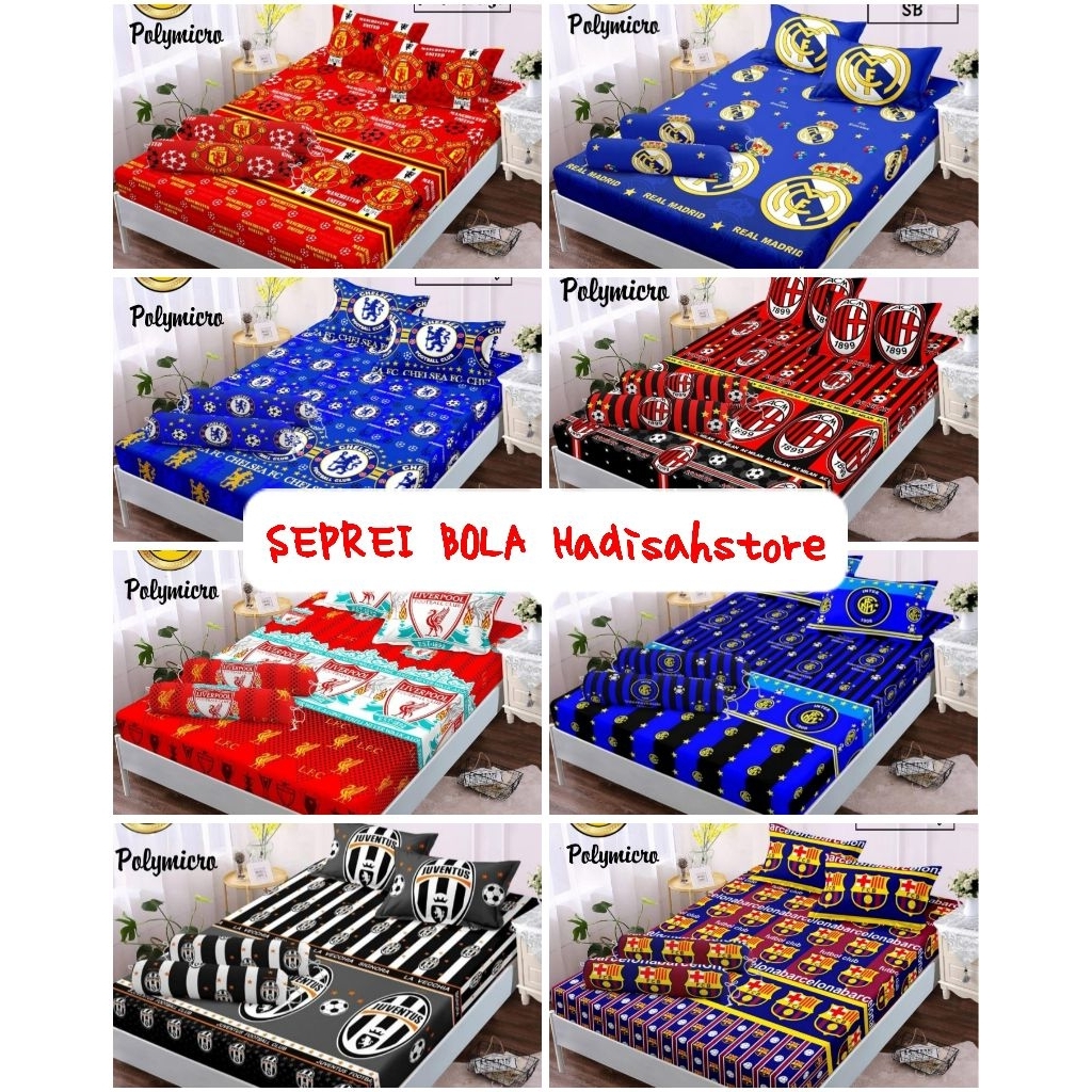 SEPREI DAN SARUNG KASUR SLETING MOTIF BOLA