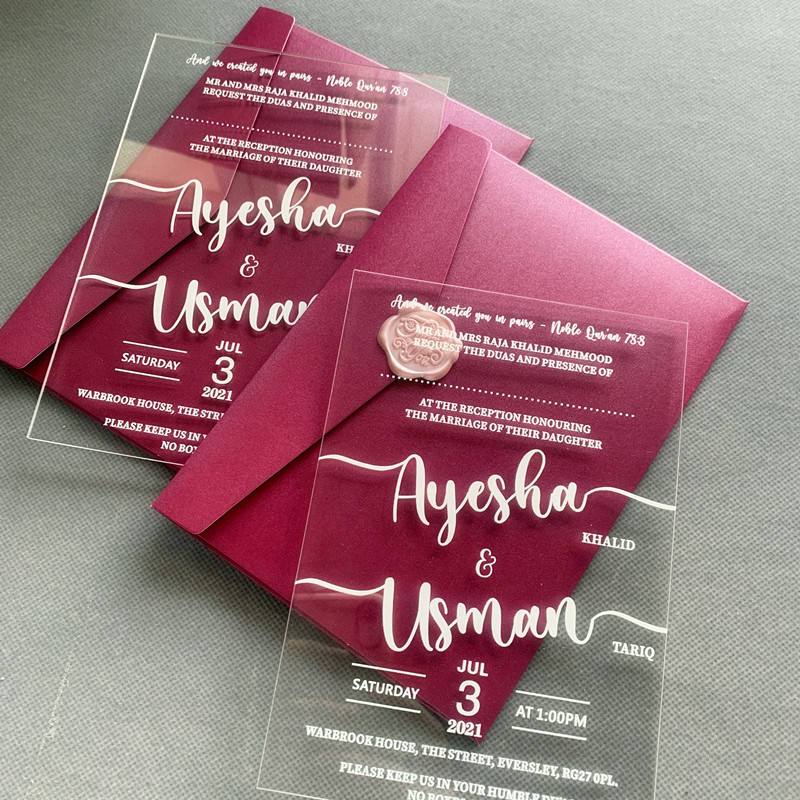 Undangan Akrilik | Undangan Pernikahan | Custom Design