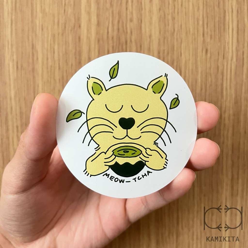 Stiker Kucing Meow-tcha - vinyl waterproof