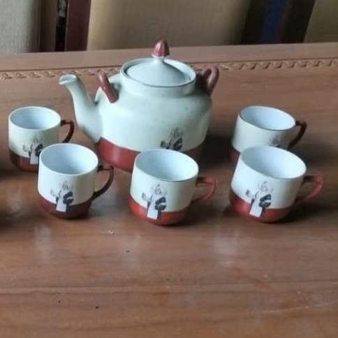 #teaset cacao droste #cangkir #teko #gelas #keramik lama #vintage lawas #antik langka #hiasan pajang
