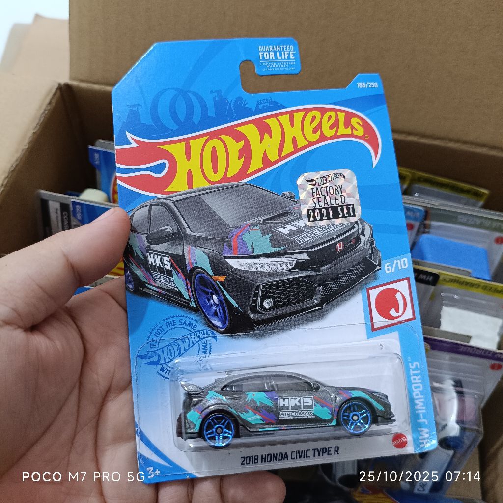 Hotwheels 2018 Honda Civic Type R HKS Hypermax Abu Grey FS 2021