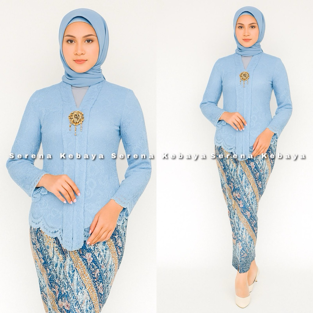 Kebaya Brokat Kartini - Kebaya Modern - Set Kebaya Wisuda Modern - Kebaya Remaja - Kebaya Pesta Mode
