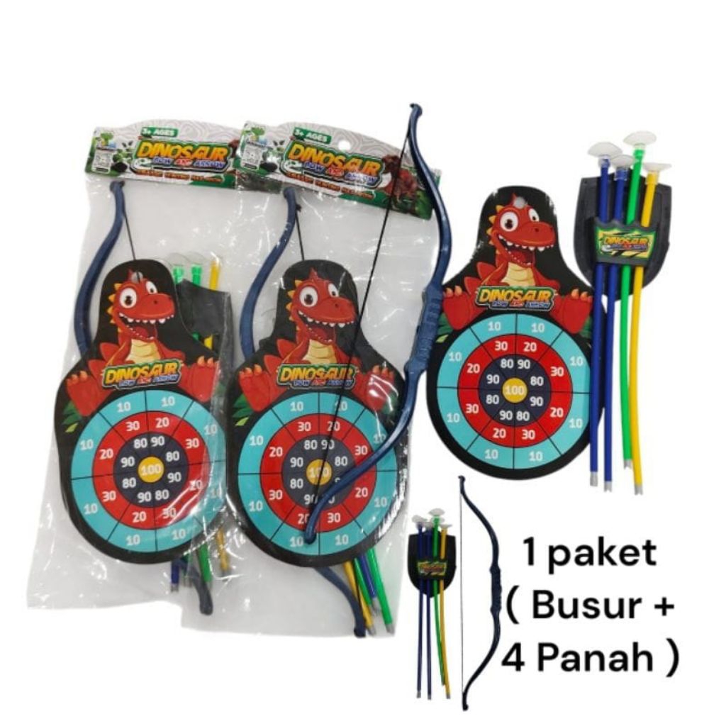 Mainan Anak Panahan Karet (Busur + 4 Panah) SNI