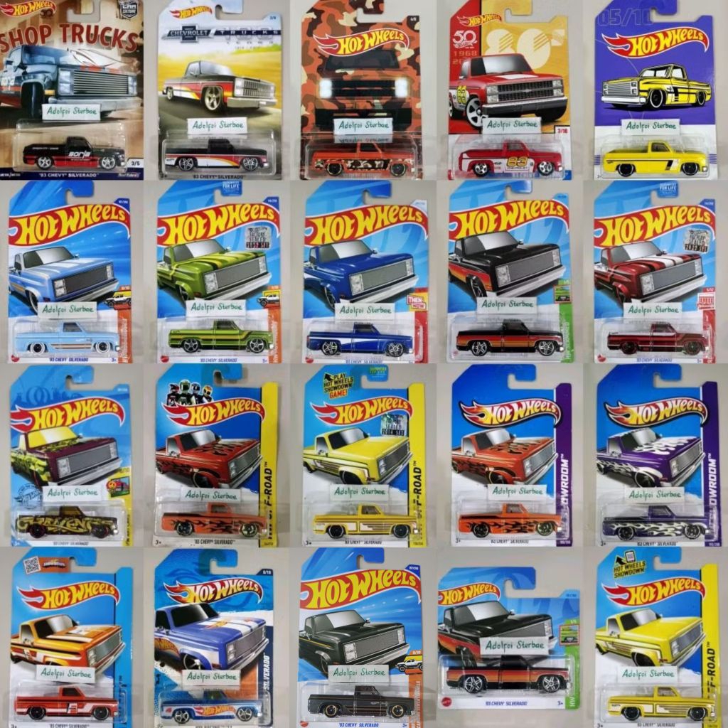 hotwheels hot wheels '83 chevy silverado factory sealed hw off road city art cars racing hot shop ch